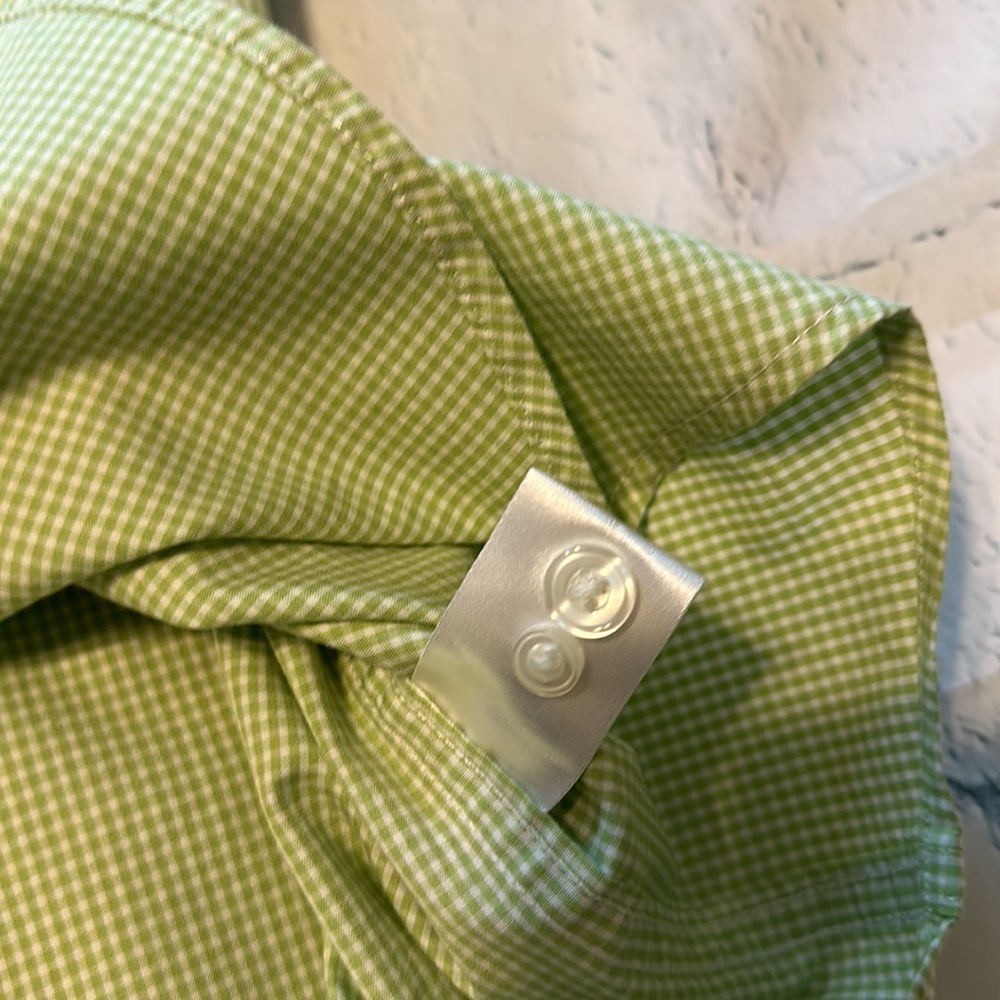 Roundtree & Yorke Lime Checked Button Down - image 8